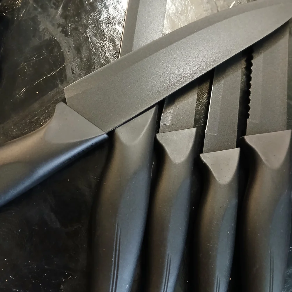 5pc Knife Set with Peeler New Black